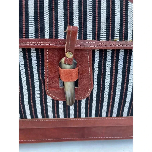 Leather Professional Mens Briefcase Case Document Bag Handbag Brown 16x12 - Picture 7 of 14